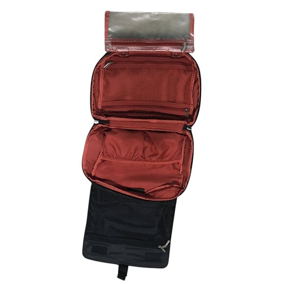 Delsey Paris Toiletry Hanging Make Up Cosmetics Bag Travel Case Black - Picture 15 of 16